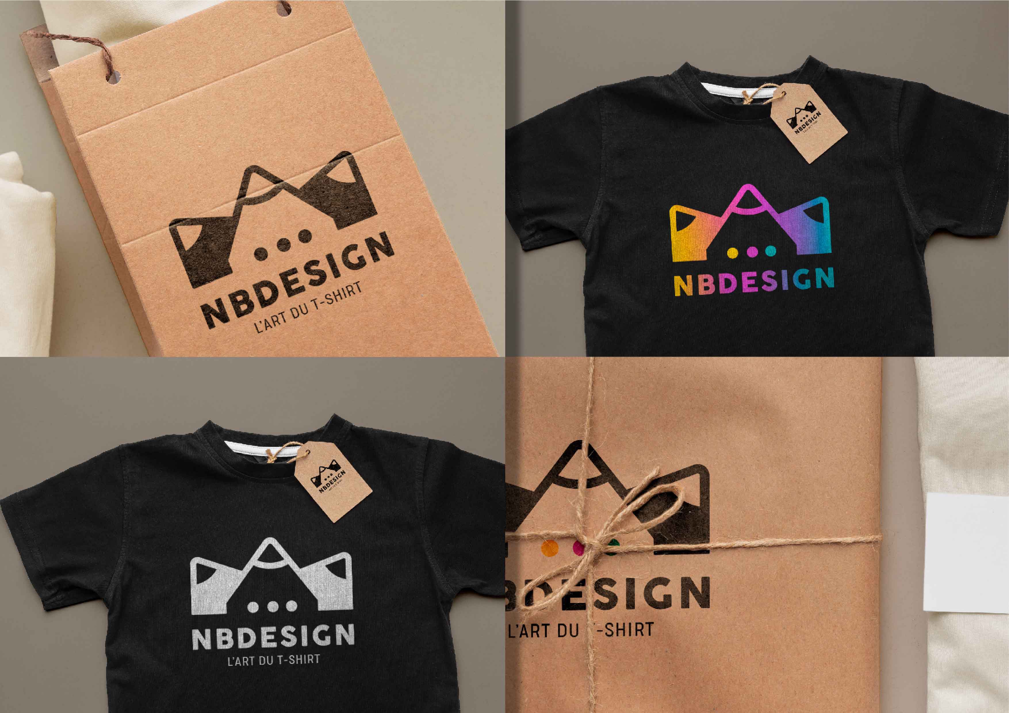 Mise en situation de logotype T-shirts NBDESIGN